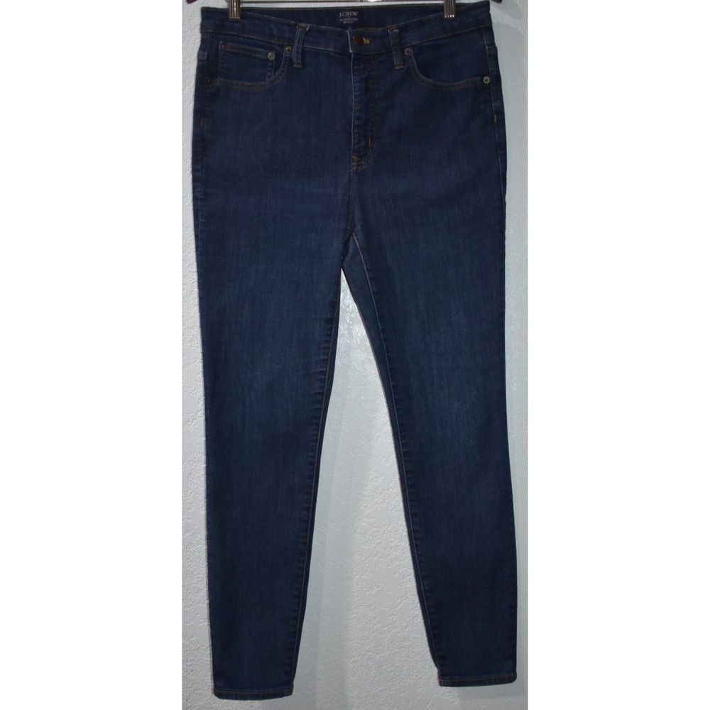 J. Crew 10in High Rise Skinny Jeans Sz 30 (10) Blue Stretch Cotton Denim 5Pocket